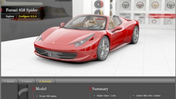 Ferrari prezintă configuratorul online pentru 458 Spider